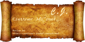 Czettner József névjegykártya