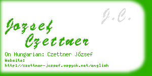 jozsef czettner business card